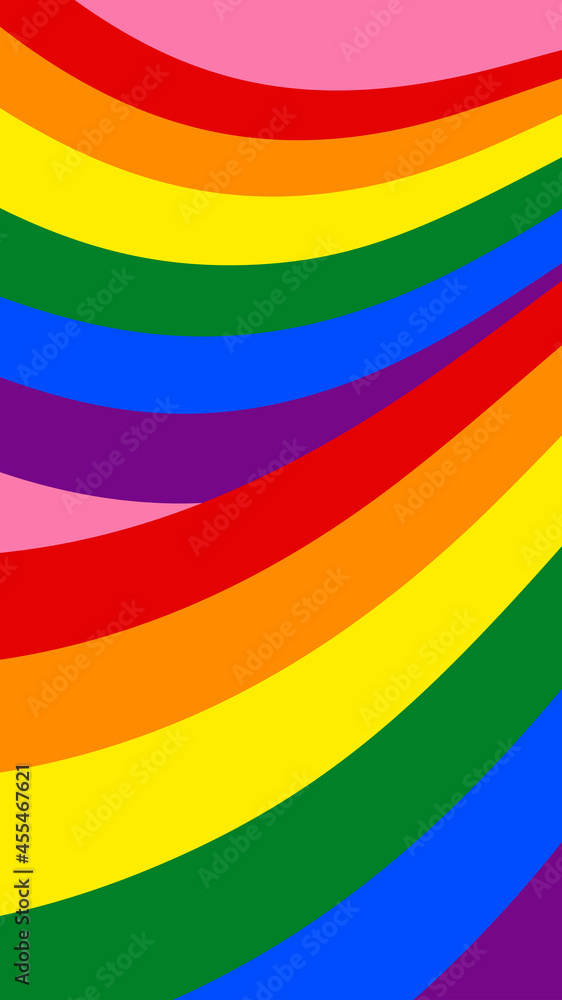 Lgbtq Pride Rainbow Flag Spectrum Of Human Sexuality And Gender Mobile Display Format Vector