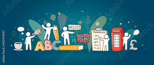 english class with working little people