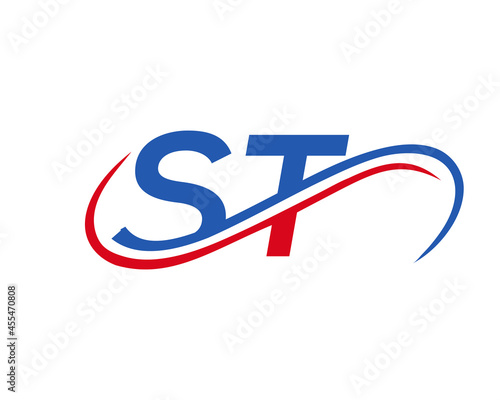 ST logo Design for Financial, Development, Investment, Real Estate And Management Company Vector Template. ST Letter Linked Business Logo. Initial ST Logo Design