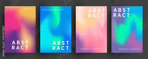 blurred gradients set background vector illustration