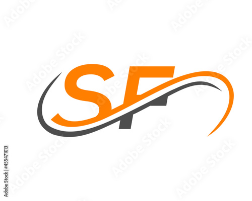 SF Logo Design. SF Letter Linked Business Logo. SF logo Design for Financial, Development, Investment, Real Estate And Management Company Vector Template