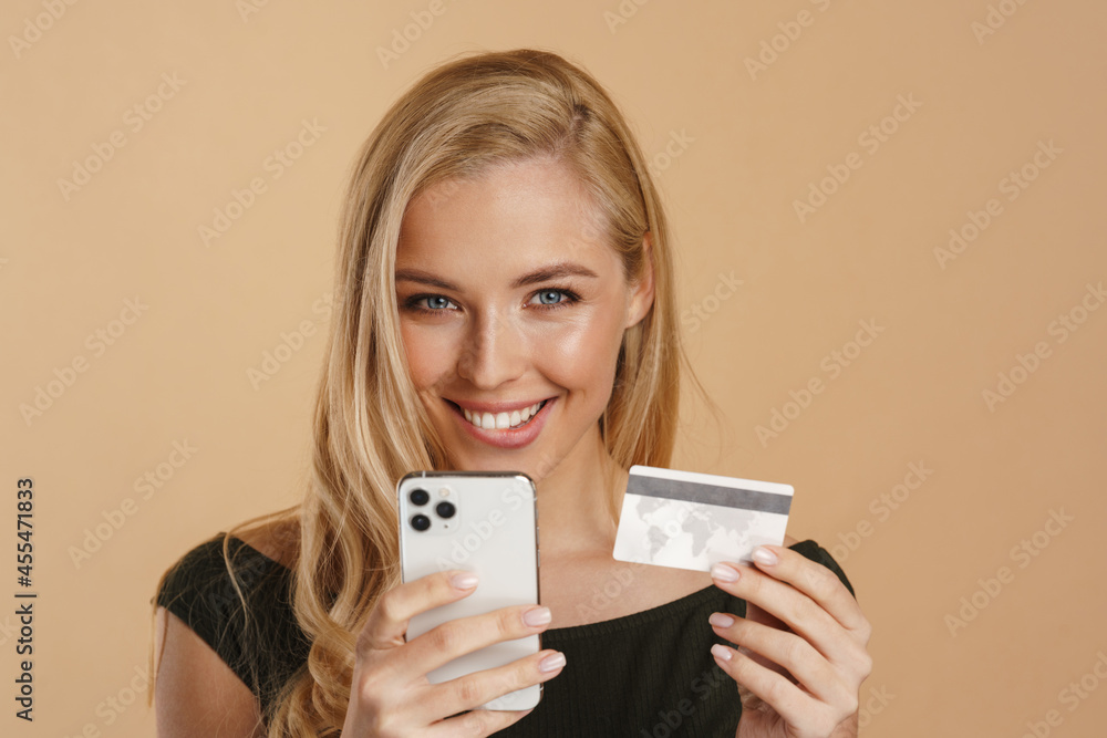 Smiling young white woman with long blonde hair Smiling young white woman with long blonde hair
