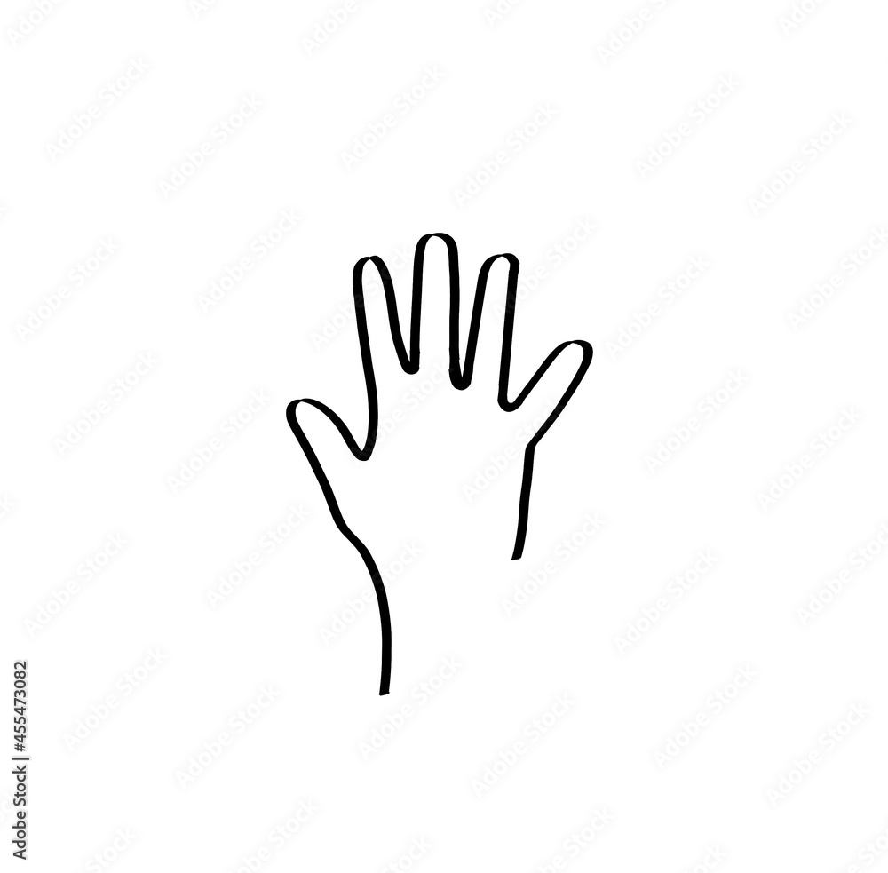 hand isolated on white hand isolated on white