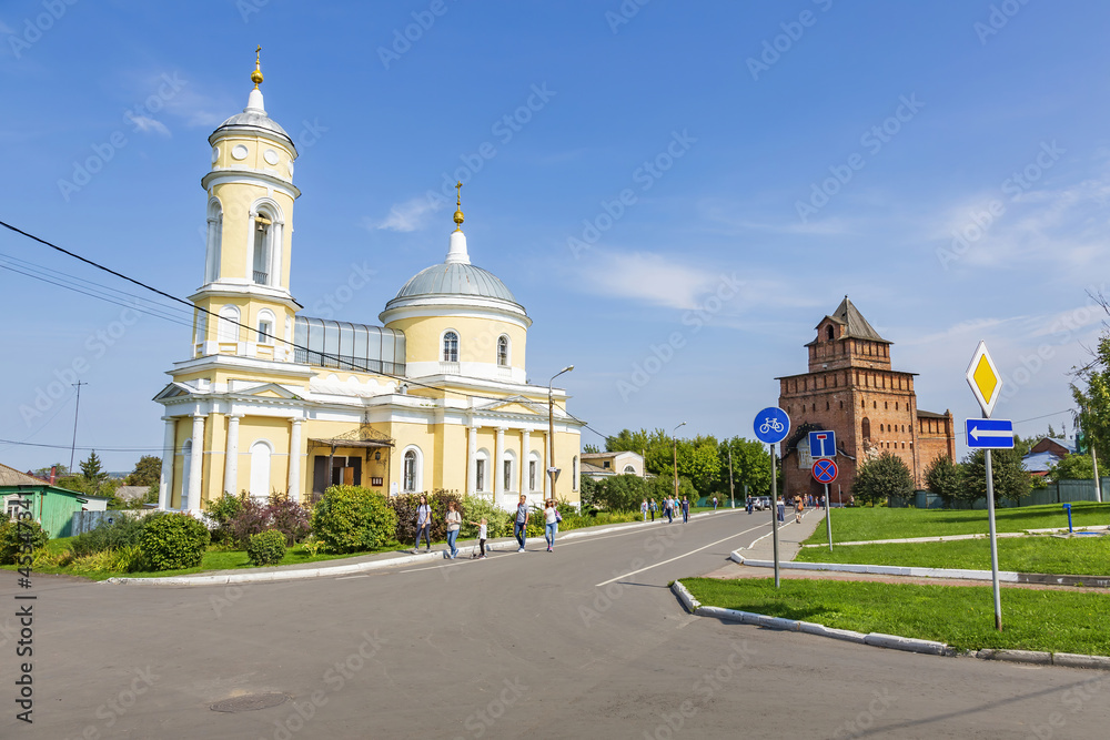 Exterior of the Orthodox Church of the Exaltation of the Holy Cross. Founded in the 18th century. Kolomna, Russia