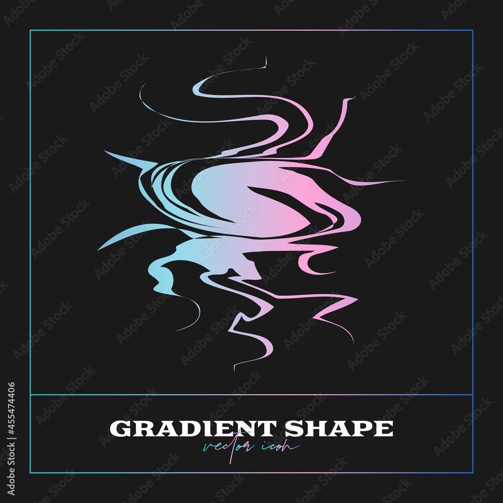 Fototapeta premium Abstract Geometric icon, shape. Line gradient vector illustration. Trendy hipster logotypes. Web design elements.