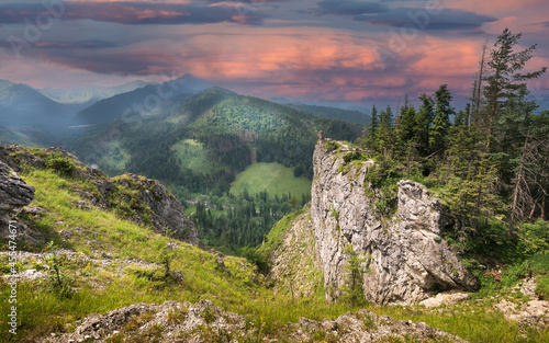 Fototapeta Naklejka Na Ścianę i Meble -  Amazing sky in the Tatra National Park in Poland on the Nosal hill near the city of Zakopane.