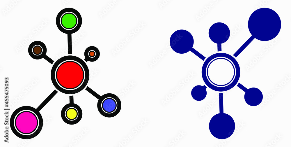New vector concept network icon. Connecting people. Network configuration.Transfer of information. Vector icon. New vector concept network icon. Connecting people. Network configuration.Transfer of information. Vector icon.