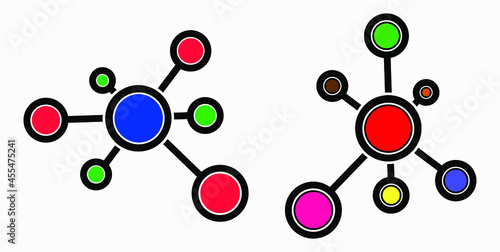 New vector concept network icon. Connecting people. Network configuration.Transfer of information. Vector icon.