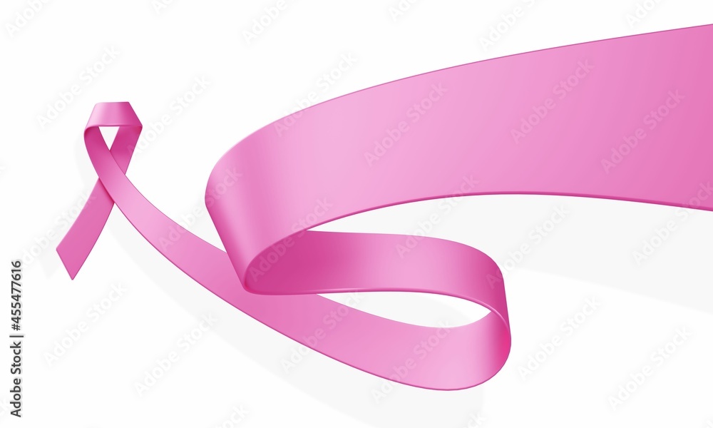 3d Symbol of Breast Cancer Awareness Month Campaign Isolated on White Color Background. Illustration of Pink Breast Cancer Awareness Realistic Ribbon with Shadow 3d Symbol of Breast Cancer Awareness Month Campaign Isolated on White Color Background. Illustration of Pink Breast Cancer Awareness Realistic Ribbon with Shadow