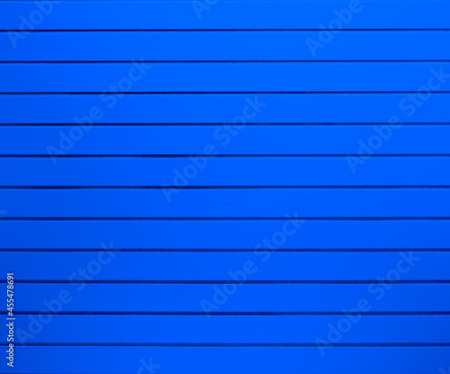 deep blue slats wall
