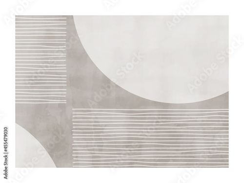 Trendy contemporary abstract creative minimalist hand painted composition for wall decoration, postcard or brochure cover design in vintage style art. EPS10 vector.