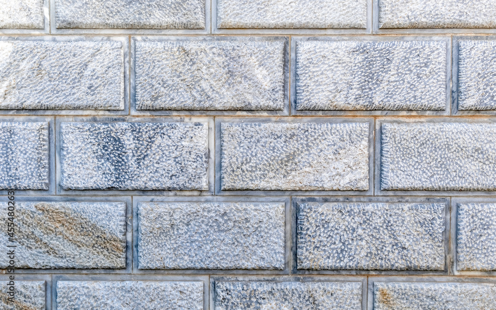 Obraz premium light grey marble blocks wall, natural material seamless background