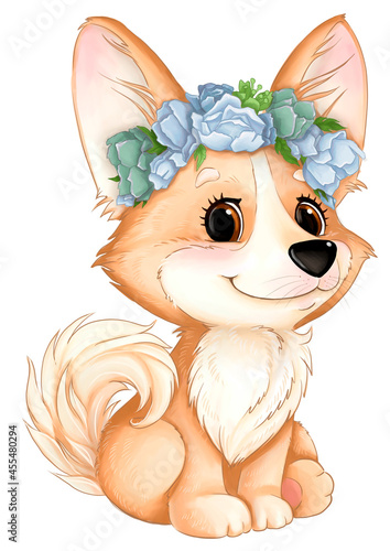 Cute corgi puppy PNG clipart pack. Corgi dog clip art. (ID: 455480294)