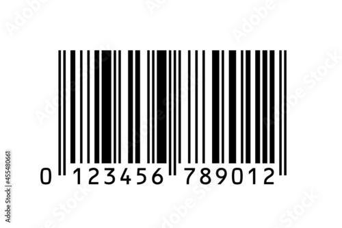EAN-13 barcode isolated on white background. Vector photo