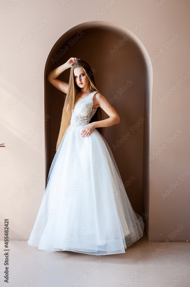 Beautiful bride in a wedding dress Beautiful bride in a wedding dress
