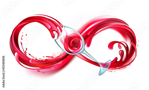 Infinity with red wine