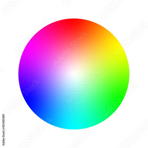 Color wheel RGB spectrum isolated on white background. Vector