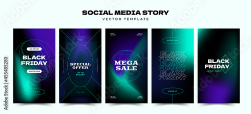 Black Friday abstract promotion web banner for social media mobile apps. Geometrical sale and discount promo backgrounds with abstract pattern.