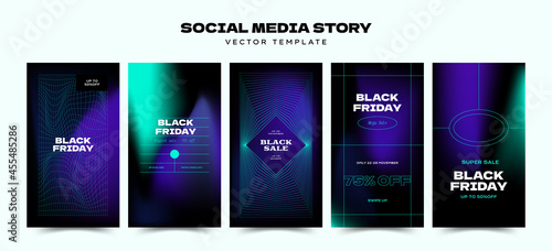 Black Friday abstract promotion web banner for social media mobile apps. Geometrical sale and discount promo backgrounds with abstract pattern.