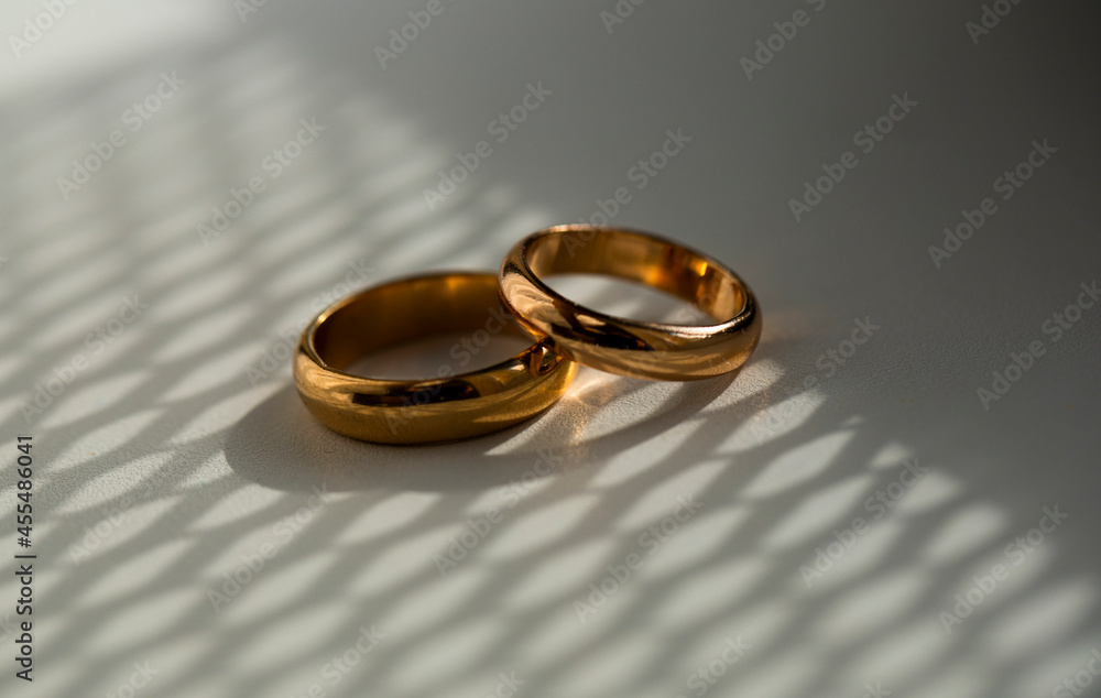 wedding rings on the table wedding rings on the table