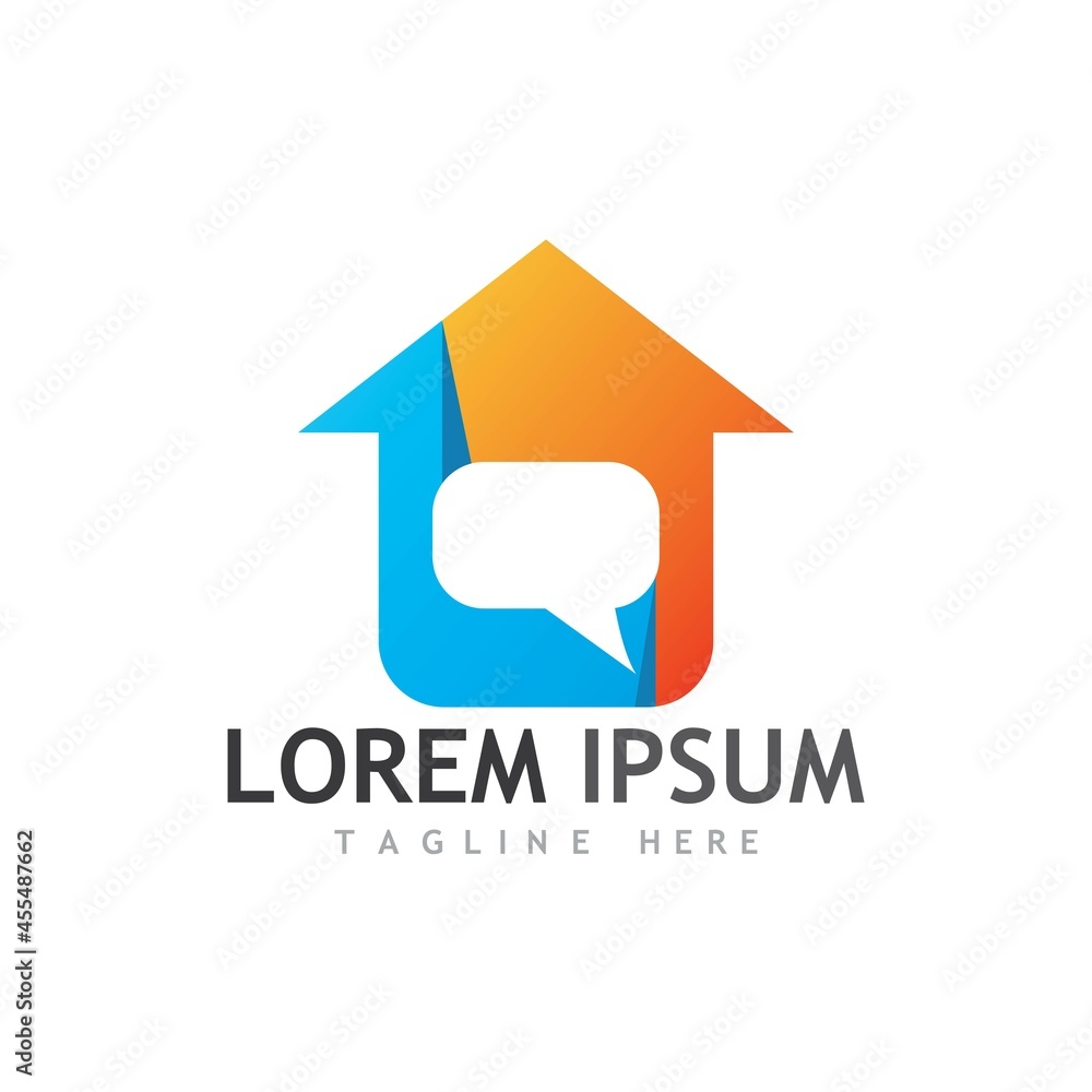 bubble chat logo vector image template