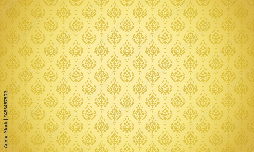 Luxury Thai pattern gold background vector illustration เวกเตอร์สต็อก