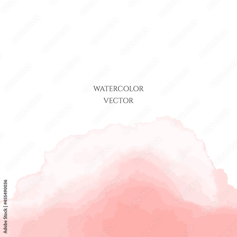 Watercolor pink background. Abstract vector illustration