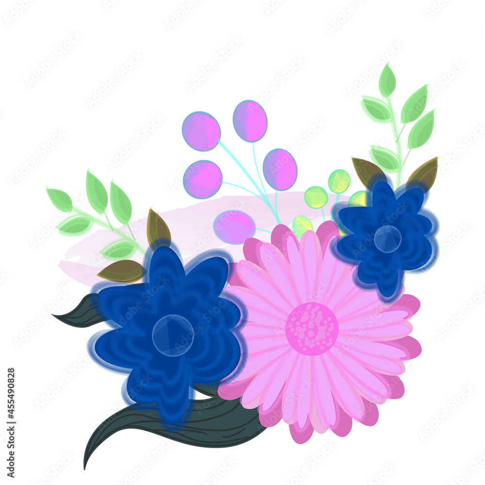 WebBeautiful bunch floral set vector illustration Free Vector