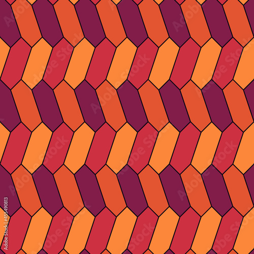 Seamless parquet pattern. Herringbone ornament. Ethnic motif. Hexagons wallpaper. Geometrical backdrop. Folk background. Mosaic digital paper. Geometric textile print. Tiles design. Vector artwork