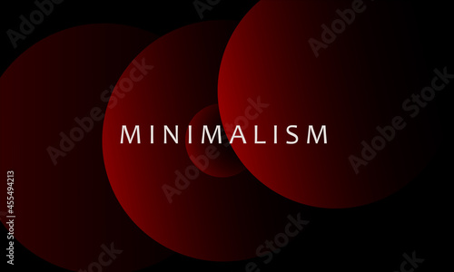 Luxury red background. Design for posters, banners, social networks and websites. Layout with gradient geometric shapes and inscription . Contemporary 3D vector illustration on dark backdroup