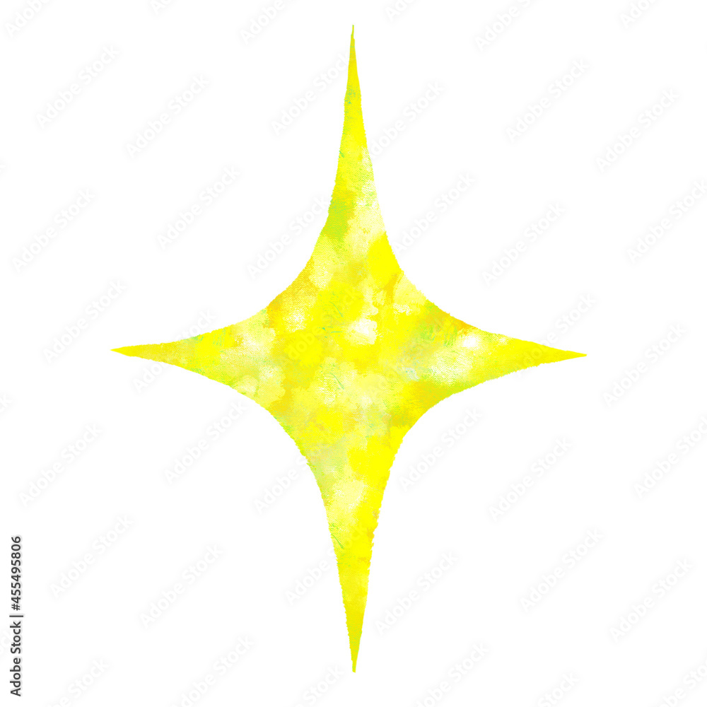 Obraz premium 星 手描き 水彩