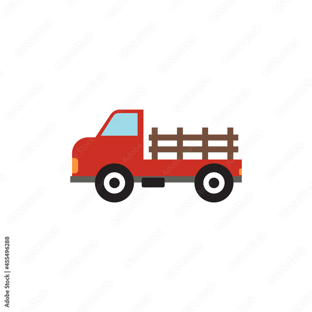 Farm animal truck icon design illustration template