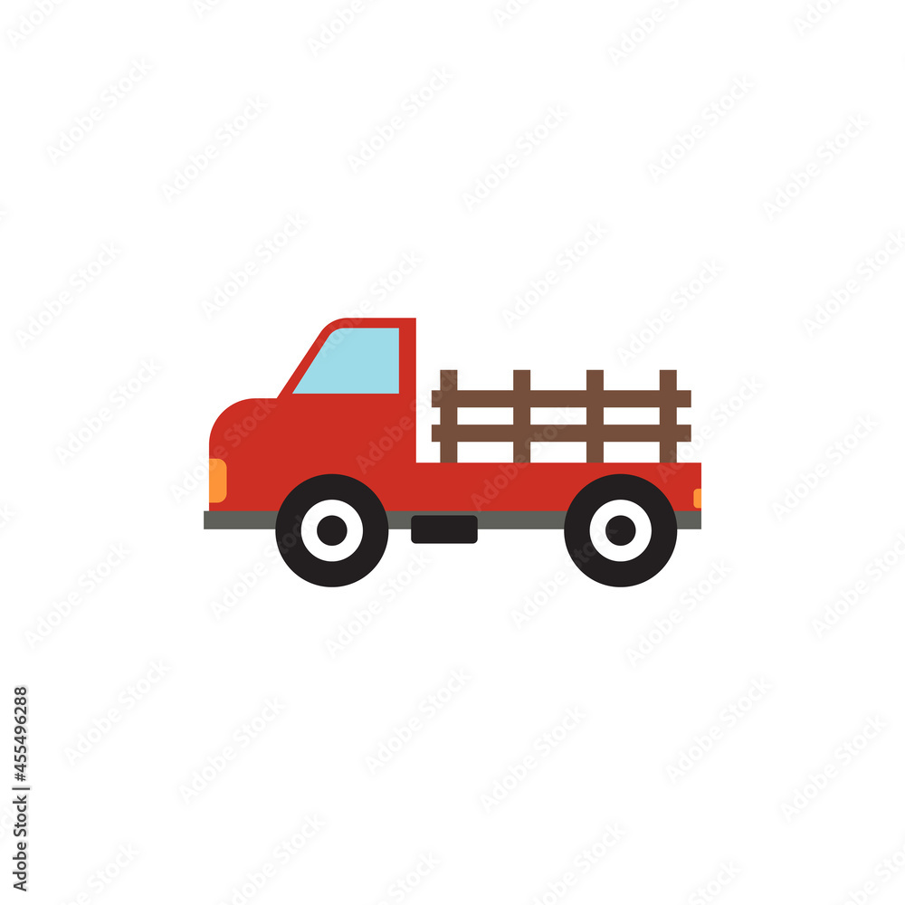 Farm animal truck icon design illustration template Farm animal truck icon design illustration template