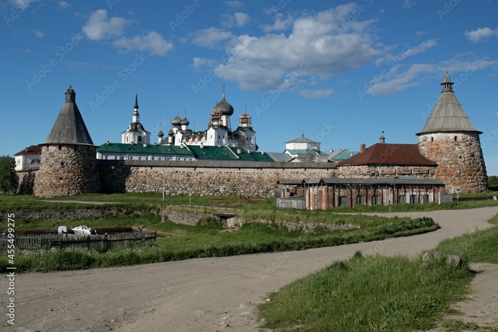 Russian Orthodox Monastery founded in the 15th century on Bolshoy Solovetsky Island. Russia.