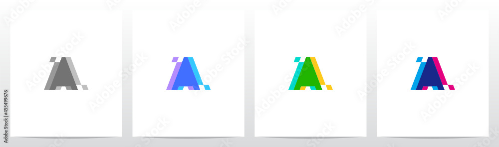 Merge Overlay Letter Logo Design A Merge Overlay Letter Logo Design A