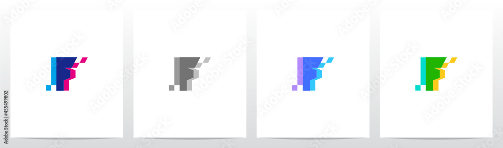 Merge Overlay Letter Logo Design F Merge Overlay Letter Logo Design F