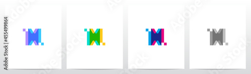 Merge Overlay Letter Logo Design H