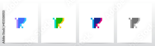 Merge Overlay Letter Logo Design P