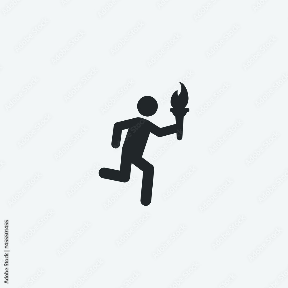 Olympic_torch vector icon illustration sign