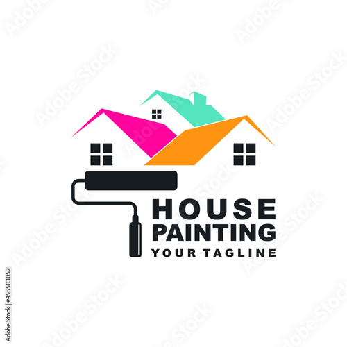 Home Color Logo / Paint Brush Vector - illustrator-Template