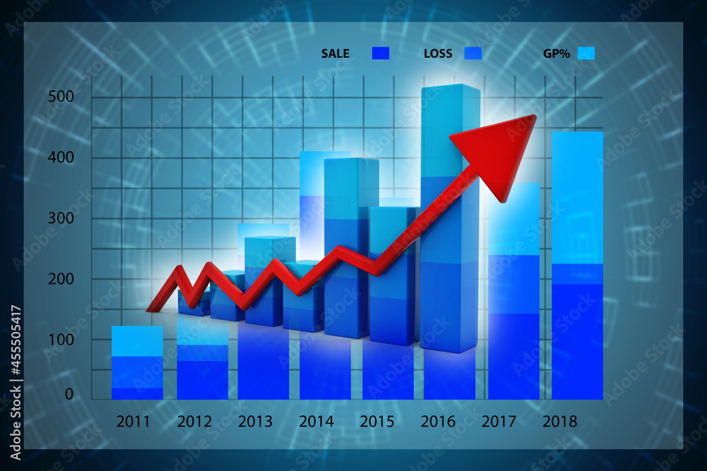 3d rendering business graph and documents. Stock market chart. Business graph background, Financial Background 3d rendering business graph and documents. Stock market chart. Business graph background, Financial Background