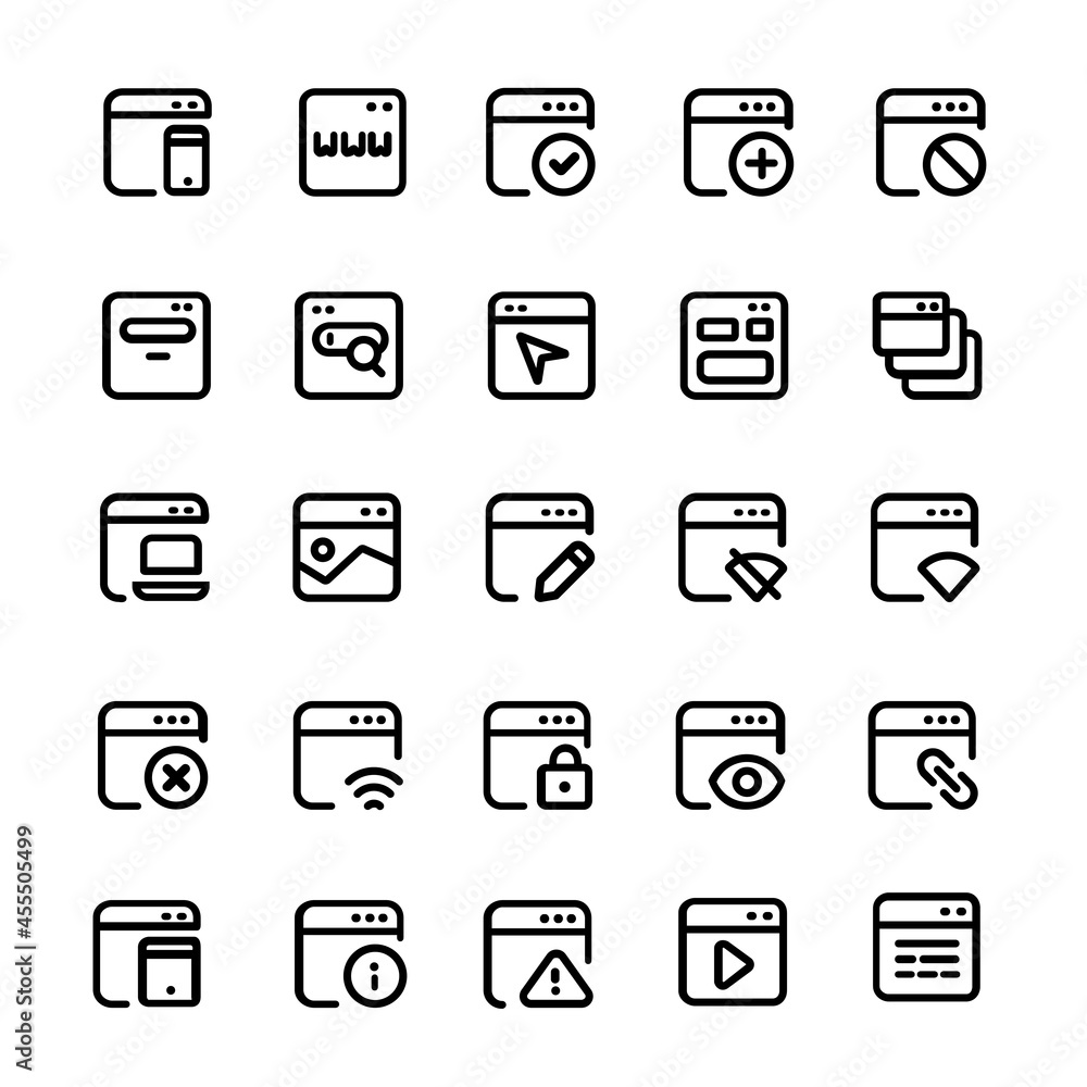 Web page Icons vector Illustration Web page Icons vector Illustration