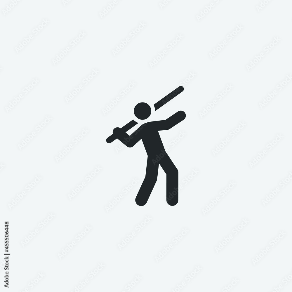 Javelin_throw vector icon illustration sign Javelin_throw vector icon illustration sign