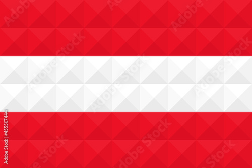 Artistic flag of Austria with 3d geometric wave concept art design. Correct Proportion. No opacity effect. Eps (vector) and JPEG (high resolution) format in zip file.