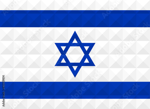 Artistic flag of Israel with 3d geometric wave concept art design. Correct Proportion. No opacity effect. Eps (vector) and JPEG (high resolution) format in zip file.