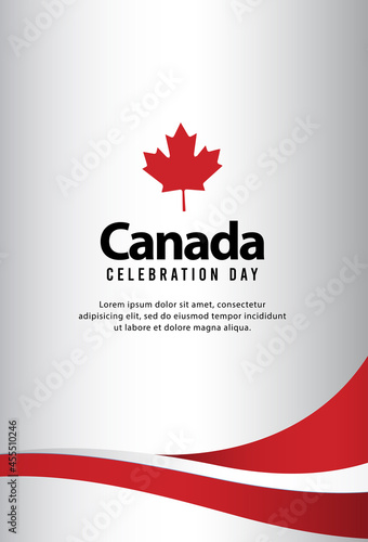 Happy independence day of canada. template, background. Vector illustration