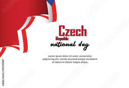 Happy independence day of Czech Republic. template, background. Vector illustration