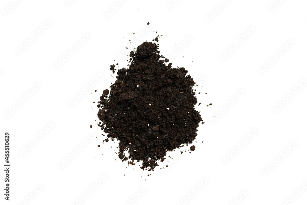 Black land for plant isolated on white background. Black land for plant isolated on white background.
