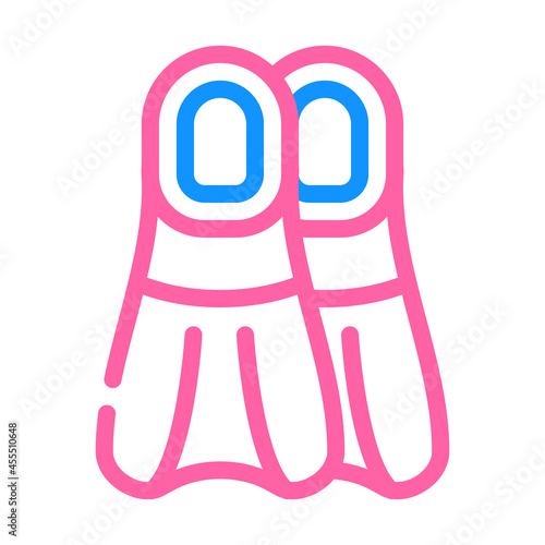 flippers for swimming color icon vector. flippers for swimming sign. isolated symbol illustration