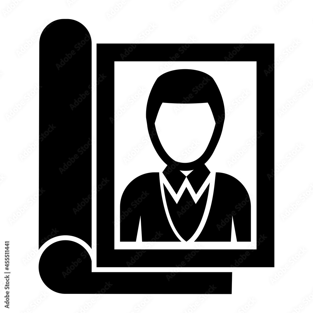 Vector Magazine Glyph Icon Design Vector Magazine Glyph Icon Design